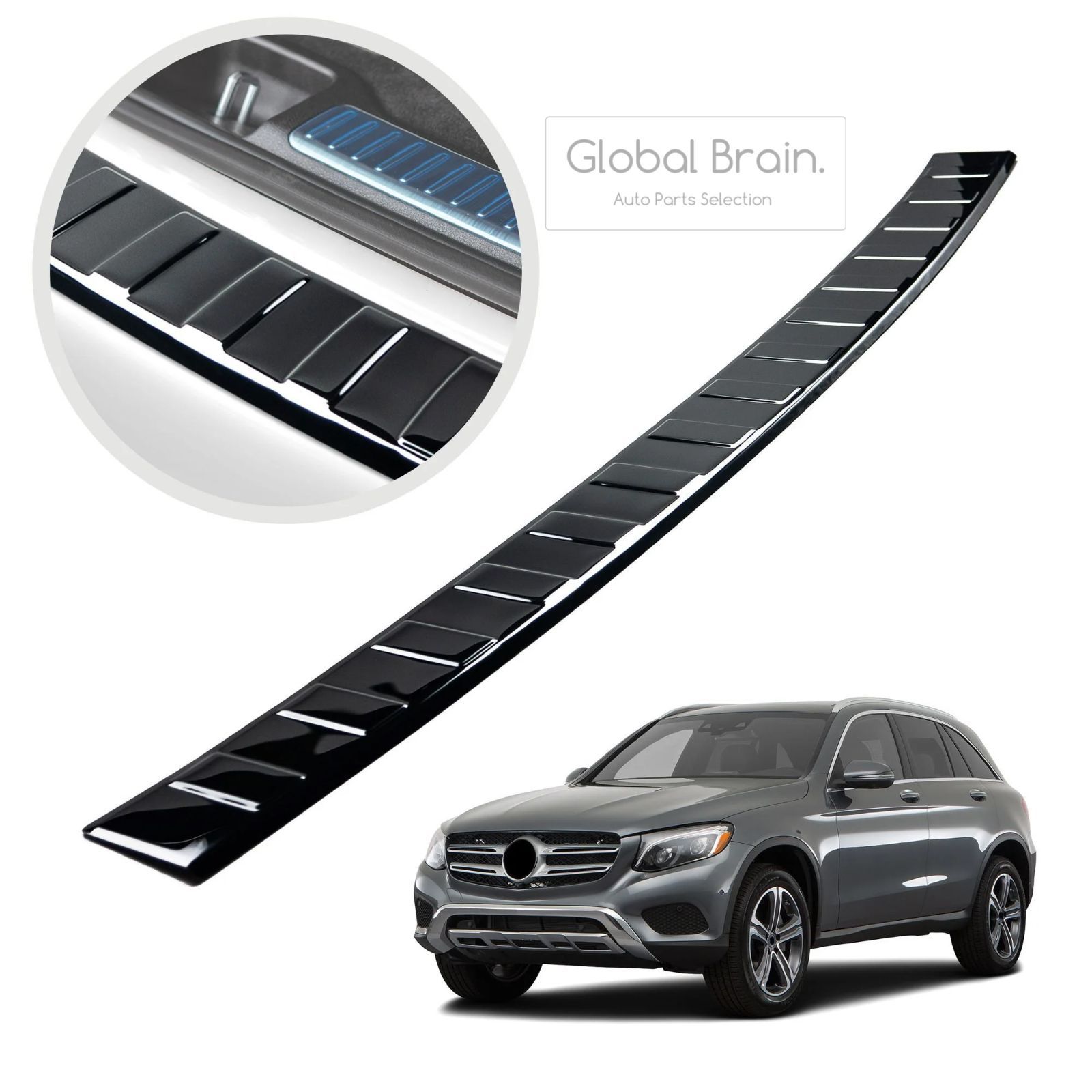 メルセデスベンツ GLC X253 前期 後期 リア バンパー プロテクター ガード ブラッククローム