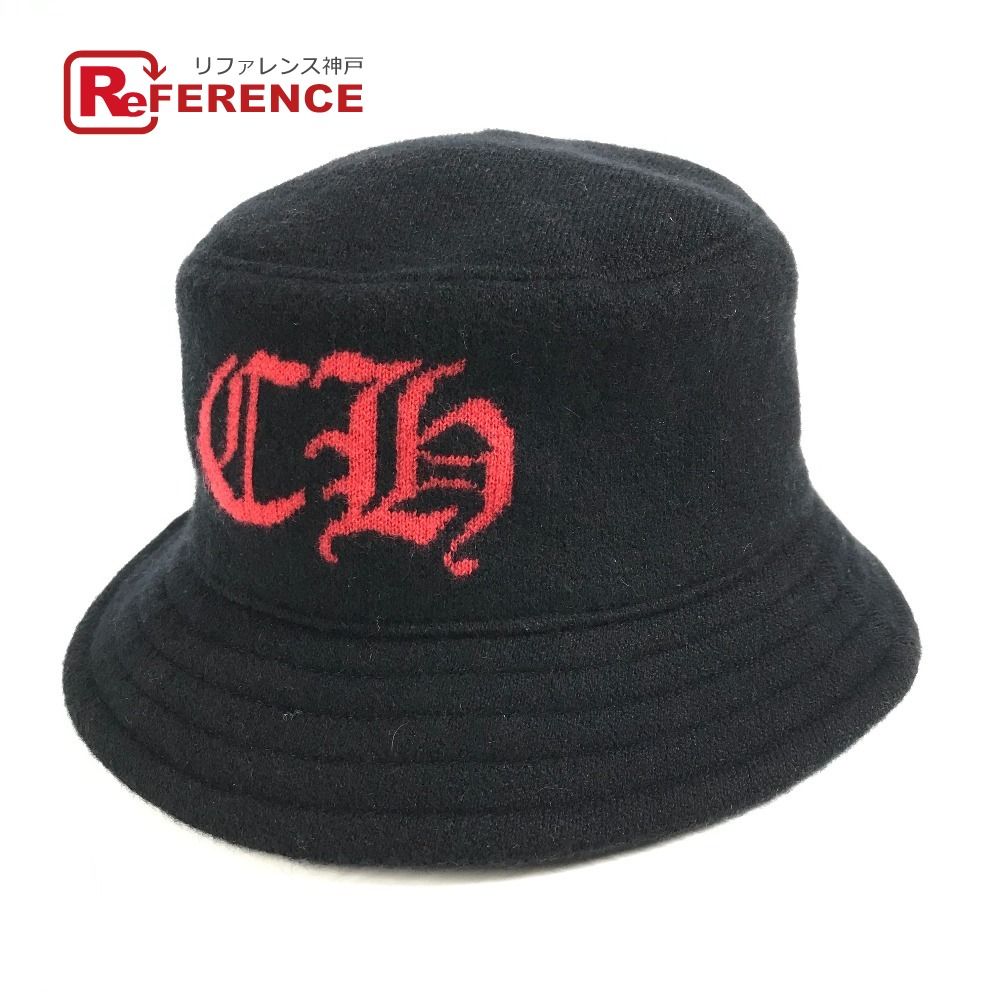 CHROME HEARTS クロムハーツ ハット CH ロゴ カシミヤ ブラック