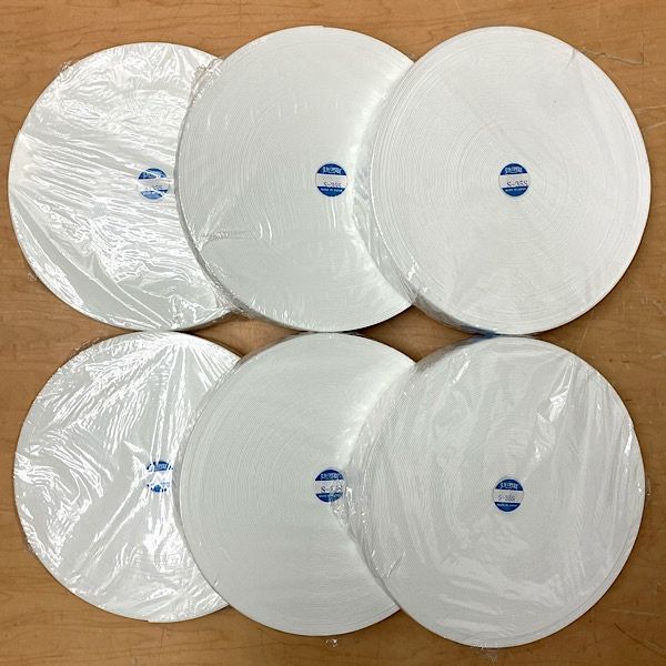 【未使用】SUN OPERA/サンオペラ 織ゴム S-35S 35mm幅×30m巻 白 6本セット 平ゴム ●133125