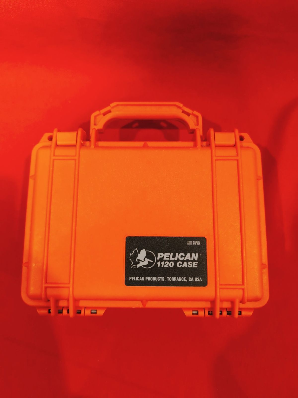 PELICAN 1120 CASE ペリカン ハードケース オレンジ 希少 旧ロゴ 自動気圧調整バルブ