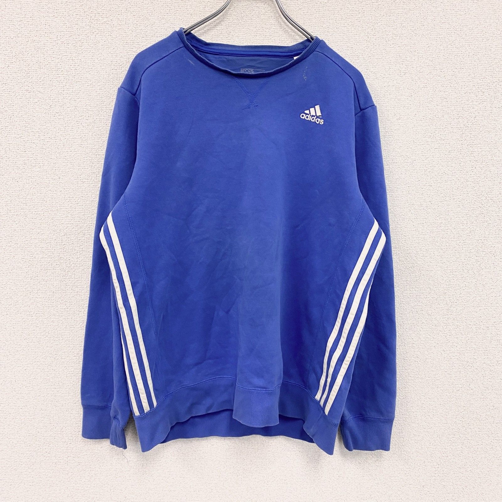 adidas アディダス スウェット/トレーナー 青 ブルー Mサイズ 古着 