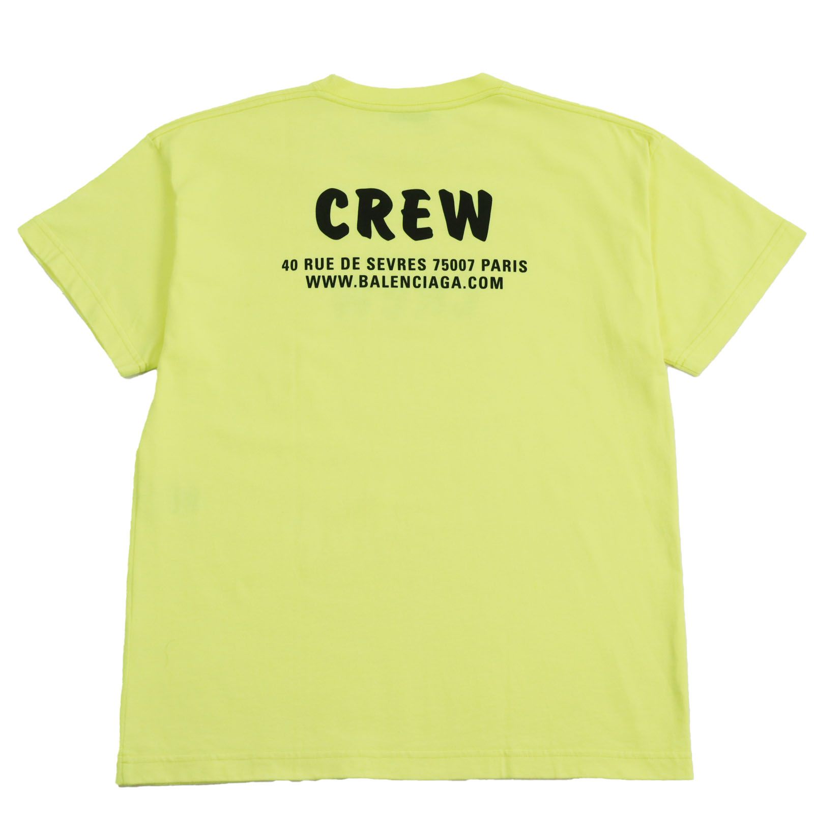 極美品○20SS BALENCIAGA バレンシアガ 612965 Crew Tee プリント入り 