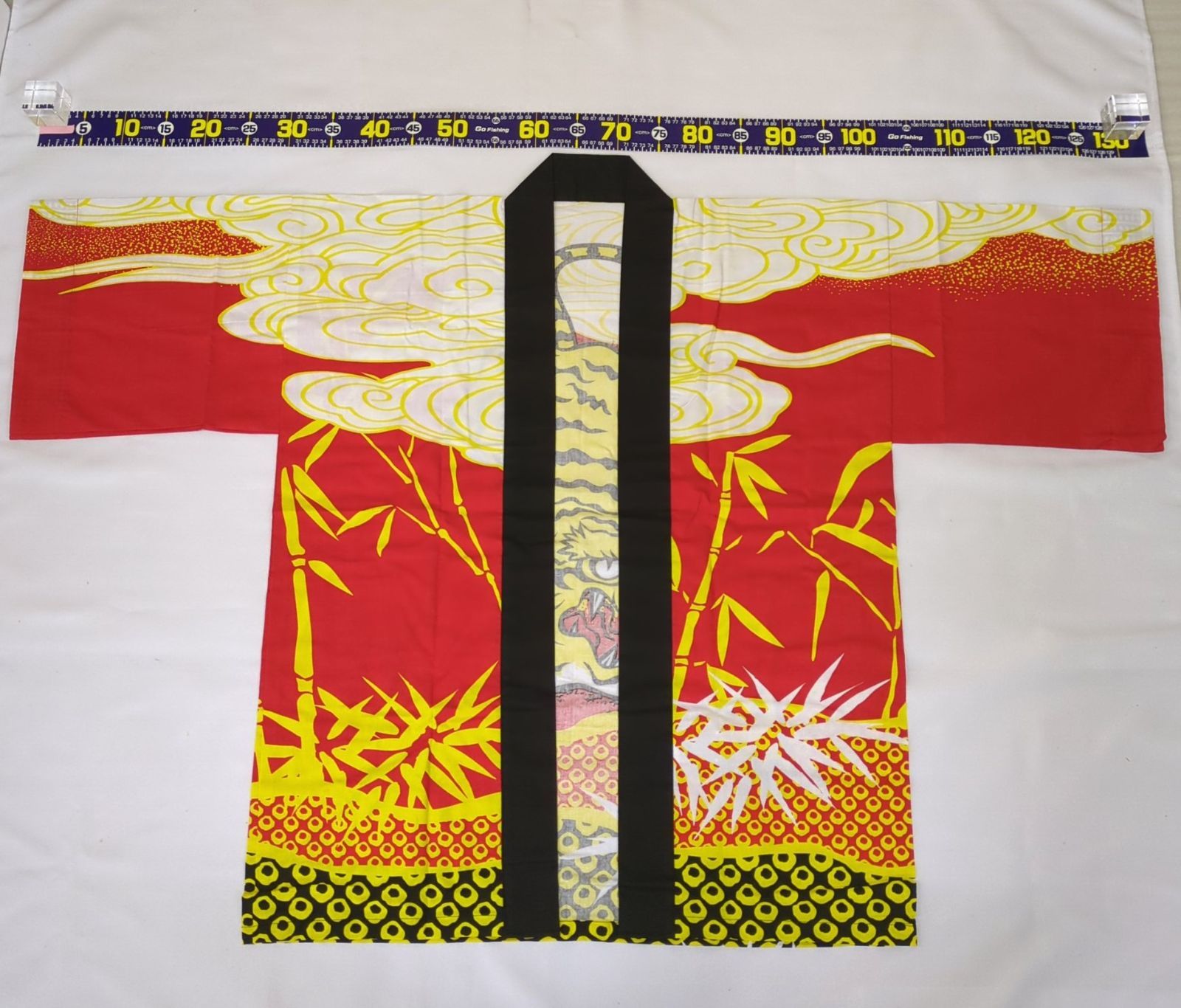 【D38108】お祭り用はんてん 法被 祭り半纏 日本製 シルクプリント袢天 天竺 よさこい 顔料染｜詳細画像