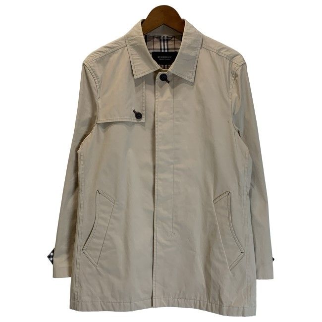 【中古】　BURBERRY BLACK LABEL　ステンカラーコート　ハーフ丈　アウター　無地　古着　/1156