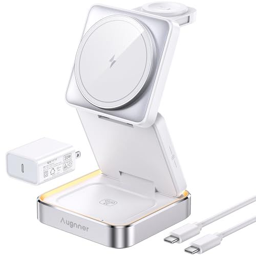 ☆新品☆【2026新登場】ワイヤレス充電器 3 in 1 急速 MagSafe充電器 折りたたみ式 ワイヤレス充電ステーション ナイトライト付き 旅行 持ち運び便利マグセーフスタンド iPhone 17/16/15/14/13/12 Appl f1b99957