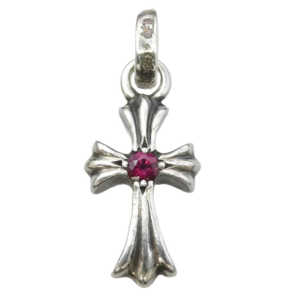 CHROME HEARTS クロムハーツ(原本無) CRS BBYFAT RUBY ベイビーファット 1ルビー チャーム ペンダントトップ シルバー系【中古】