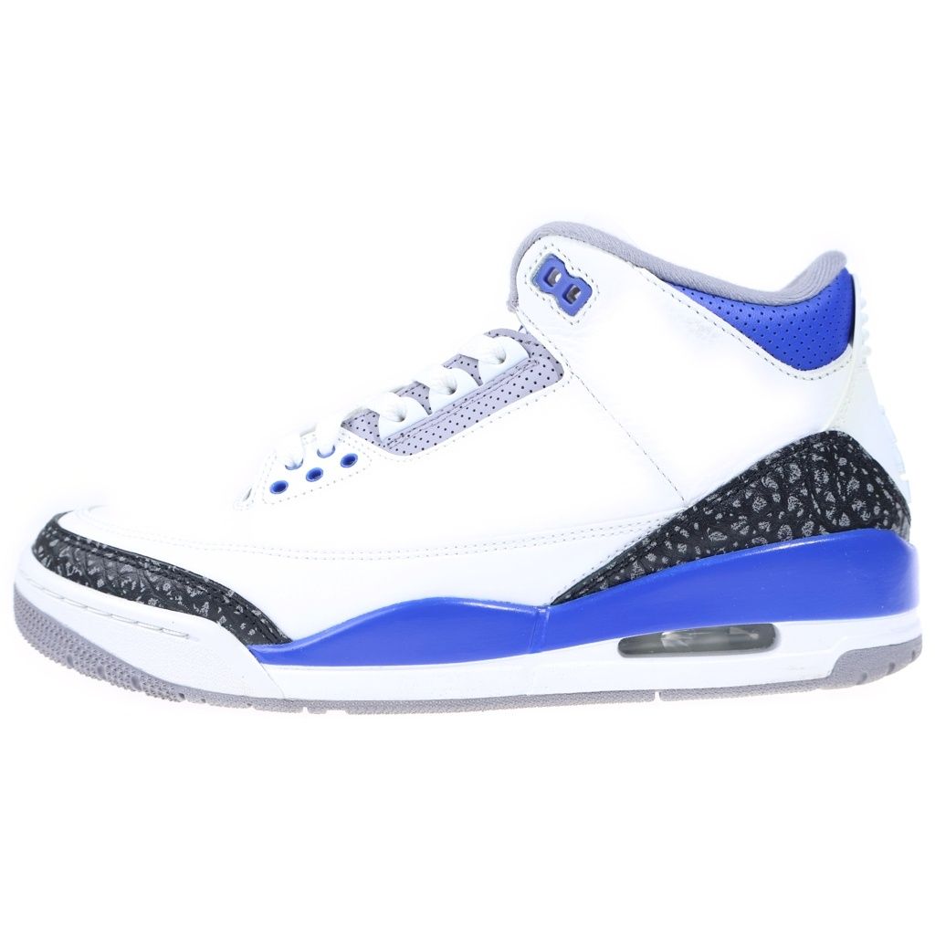 NIKE (ナイキ) AIR JORDAN 3 RETRO RACER BLUE CT8532-145 エア ジョーダン 3 レトロ ブルー ハイカットスニーカー ホワイト/ブルー US9/ 27cm