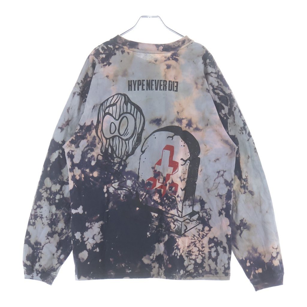 cvtvlist (カタリスト) H.N.D Long Sleeve Tee 両面プリント ブリーチ加工 クルーネック長袖Tシャツカットソー マルチカラー 2201080302