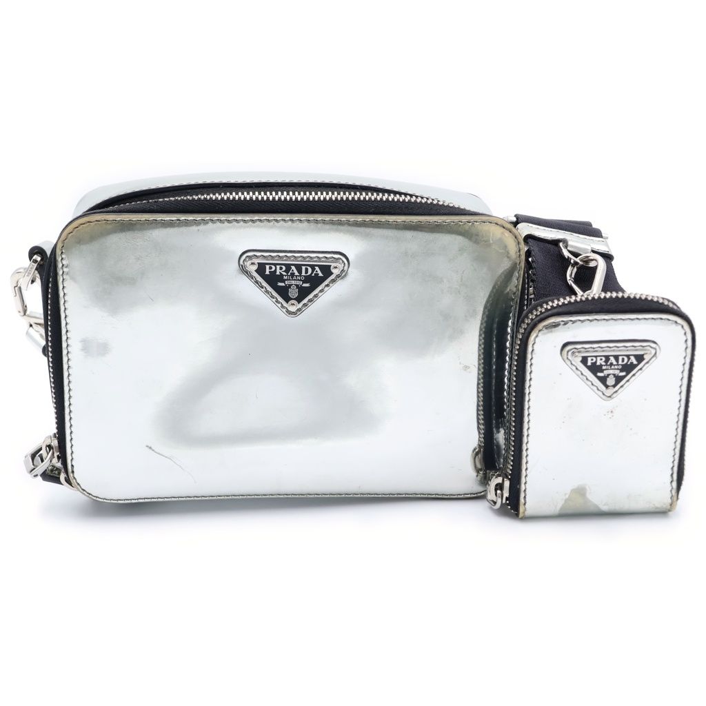 PRADA (プラダ) トライアングルロゴ ブリック ショルダーバッグ