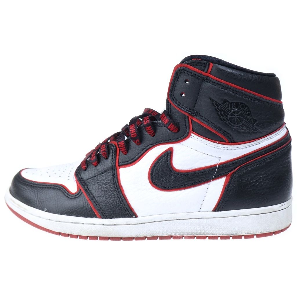 NIKE (ナイキ) AIR JORDAN1 HIGH OG BLOOD LINEエアジョーダン1 ハイカットスニーカー ブラッドライン ブラック/レッド US10.5/28.5cm 555088-062