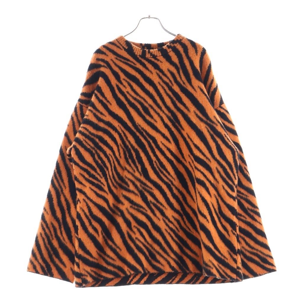 BALENCIAGA (バレンシアガ) 22SS Year of the Tiger タイガーパターンニットセーター 682239 T7170 オレンジ/ブラック
