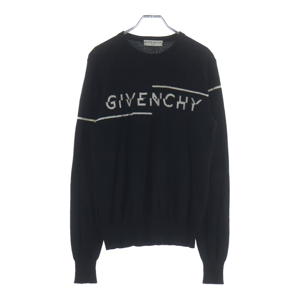 GIVENCHY (ジバンシィ) ウール ロゴニットセーター ブラック BM90B4404X