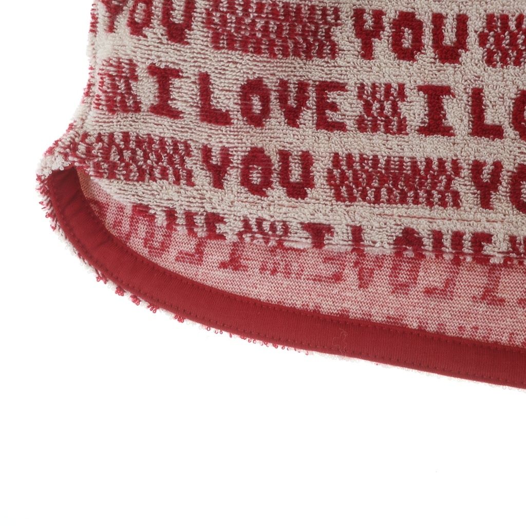 STELLA McCARTNEY ステラ マッカートニー 23SS I LOVE YOU パイルパーカー 6J0154 3SPX52 レッド M STELLA McCARTNEY ステラ マッカートニー 23SS I LOVE YOU パイル
