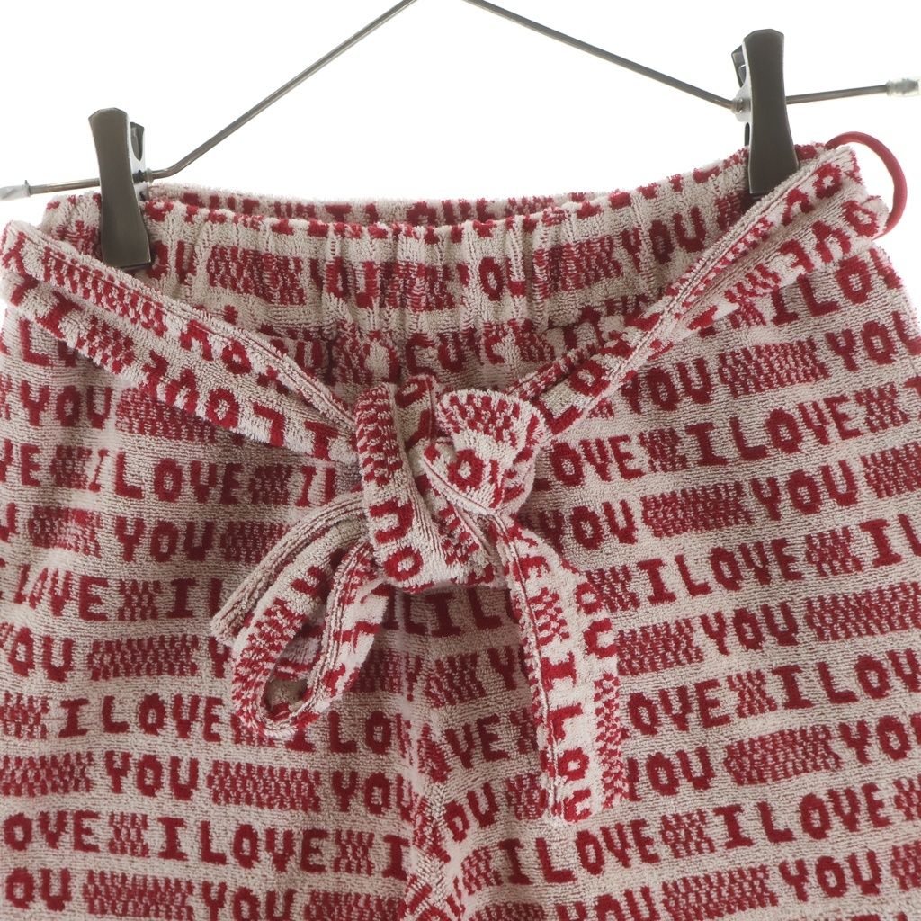 STELLA McCARTNEY ステラ マッカートニー 23SS I LOVE YOU パイルパーカー 6J0154 3SPX52 レッド M STELLA McCARTNEY (ステラマッカートニー) 23SS I LOVE YOUパイルミニ