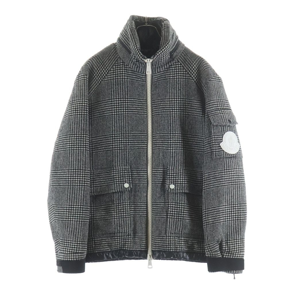 MONCLER (モンクレール) 19AW BLIN E20914182785 ブリン グレンチェック柄 ダウンジャケット グレー