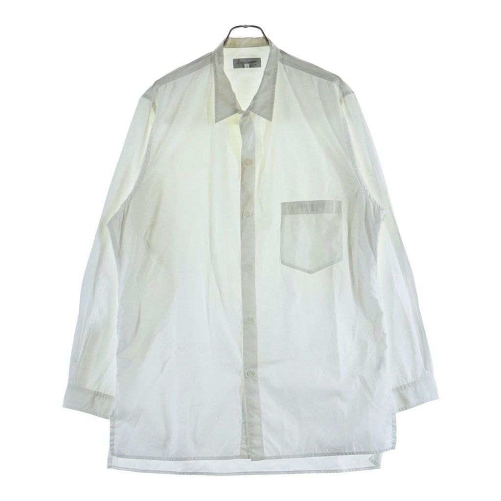 Yohji Yamamoto (ヨウジヤマモト) 22SS Chain Stitch Broadcloth Shirt 環縫いブロードシャツ 長袖シャツ ホワイト HG-B04-001