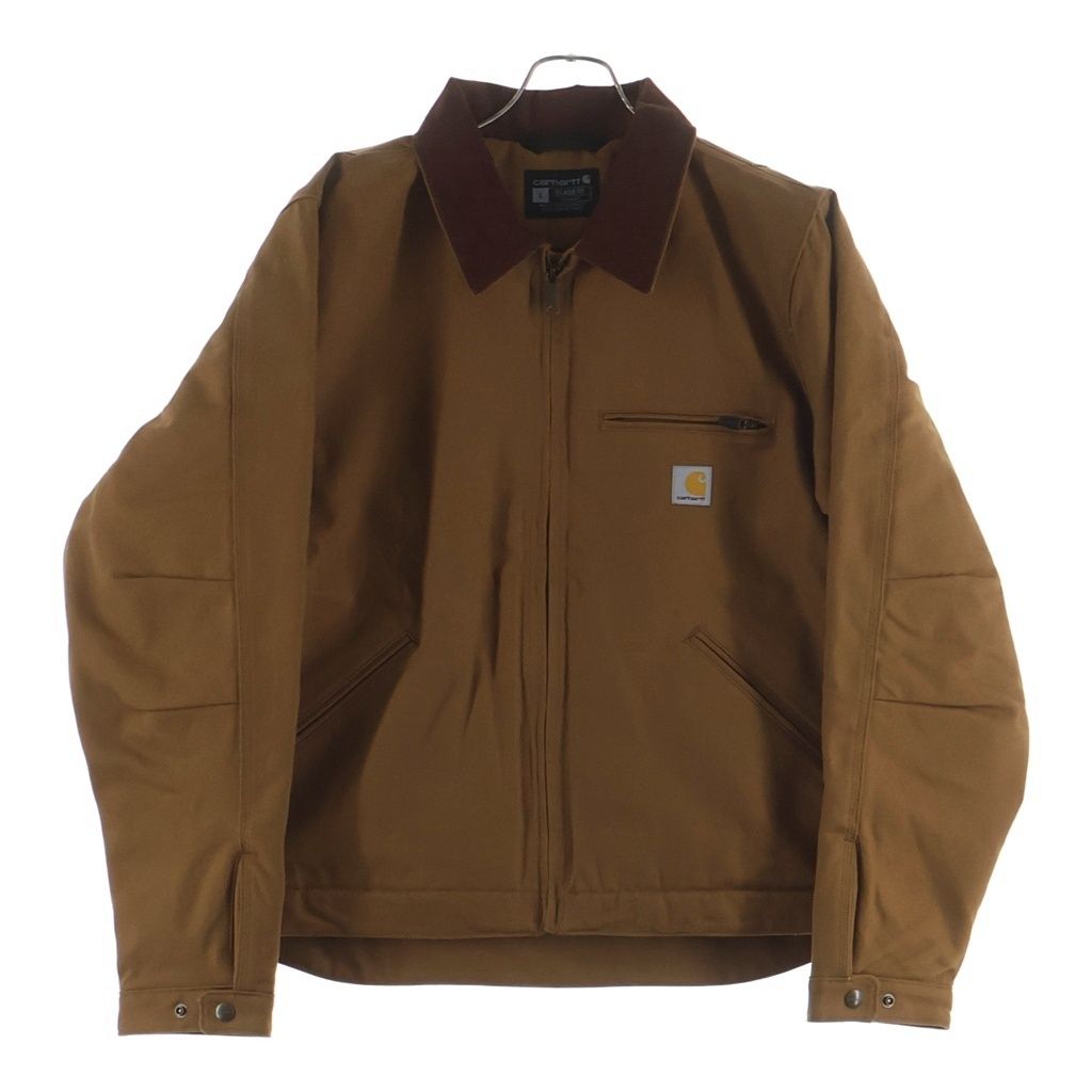 CARHARTT (カーハート) BLANKET-LINED DETROIT JACKET ロゴパッチ ジップアップ ブランケットライニング デトロイトジャケット ブラウン 103828 BRN