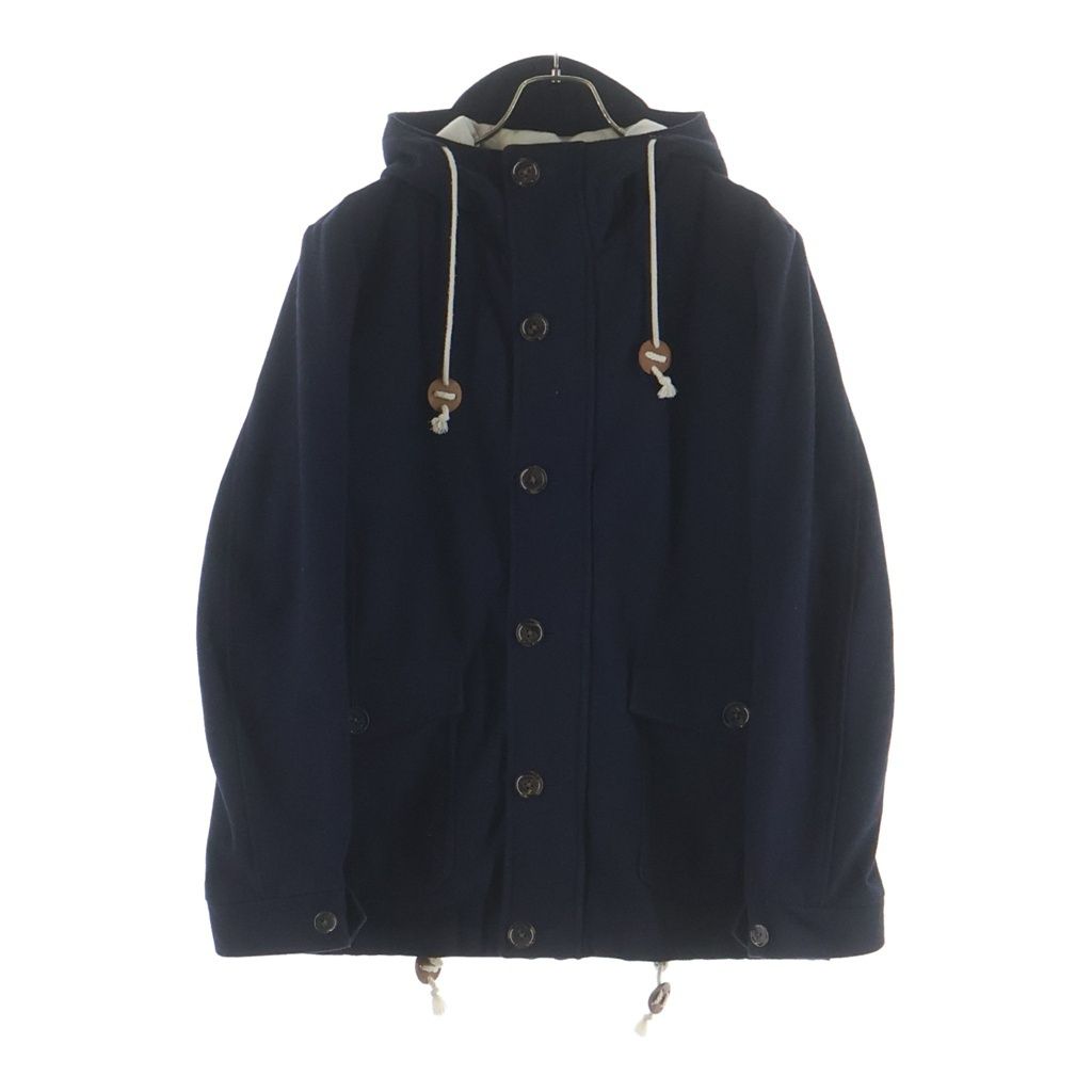 Stussy ダッフルコート 限定版 ネイビー STUSSY (ステューシー) ウール フロントロゴエンブロイダリー ドロー