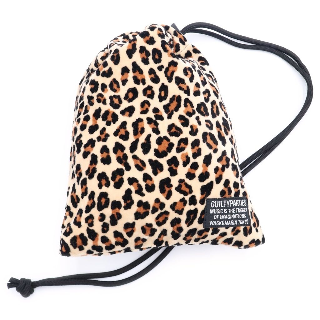 2025FW ワコマリア　LEOPARD POUCH レオパード　巾着　ポーチ WACKO MARIA (ワコマリア) Leopard Poach レオパード ポーチ 巾着