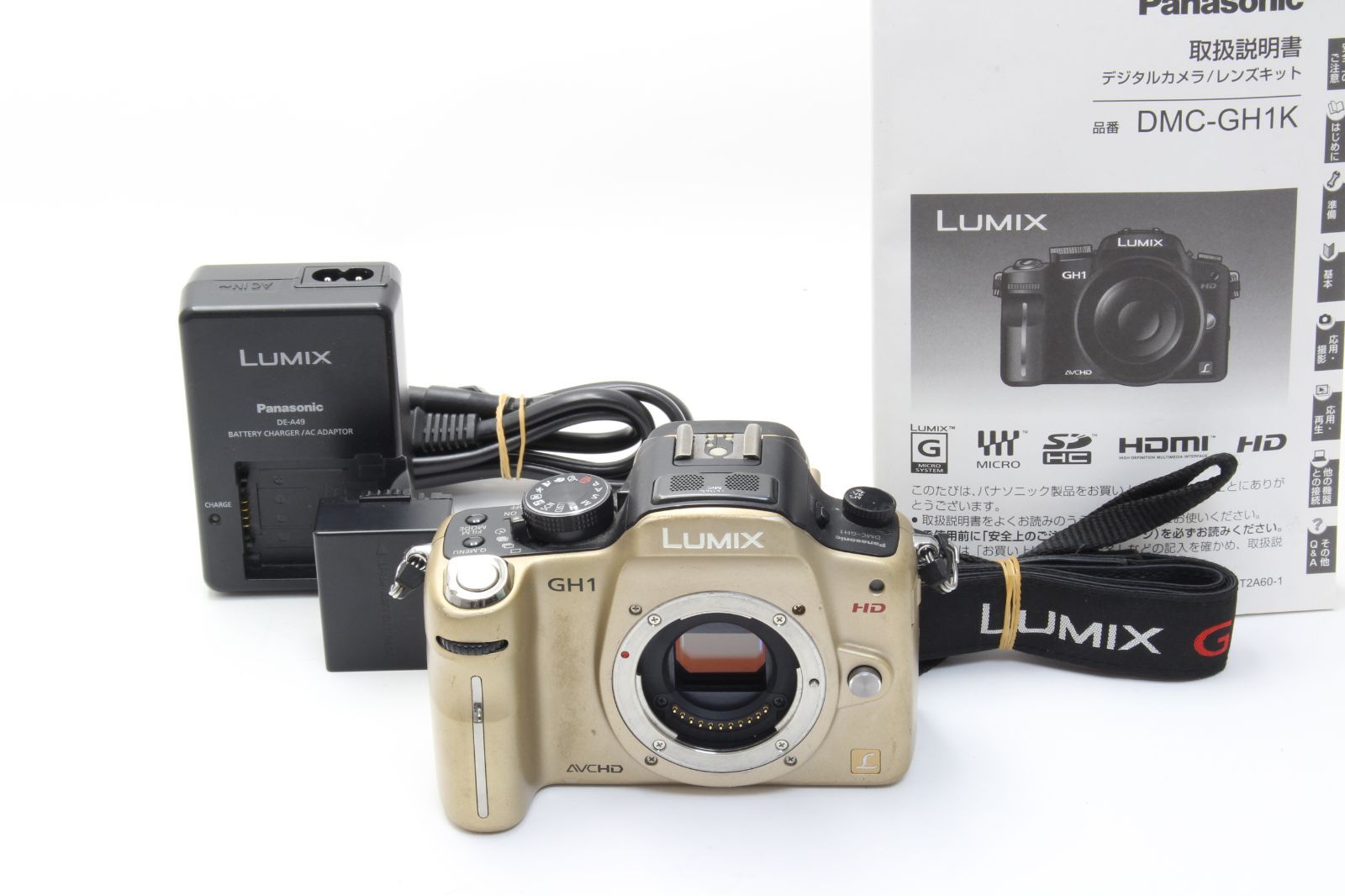 D (ジャンク) Panasonic パナソニック LUMIX DMC-GH1 ボディ ゴールド 返品不可 5-12