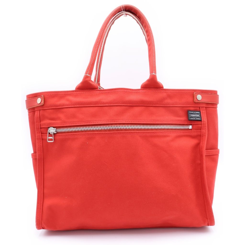 PORTER (ポーター) NAKED TOTE BAG ネイキッド コットンサージトートバッグ レッド 667-19469