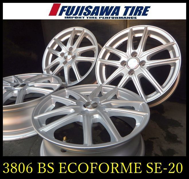 【3806】B送料無料▲BS ECO FORME SE-20▲16x6.0J 4穴 100 +40▲4本 26102892