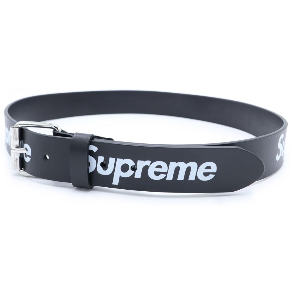 SUPREME (シュプリーム) 24SS Repeat Leather Belt リピート レザーベルト ブラック