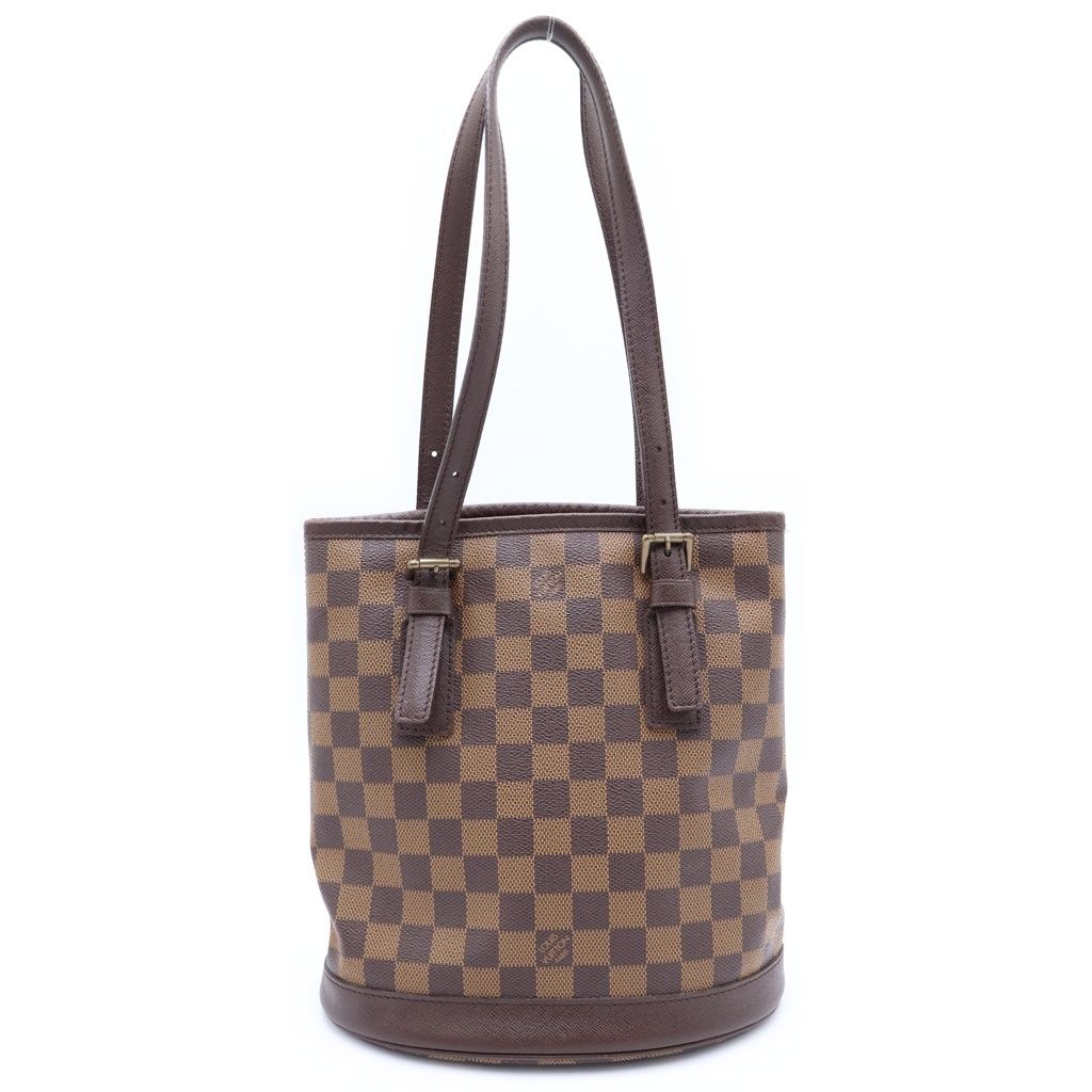LOUIS VUITTON (ルイヴィトン) N42240 マレ バケット ハンドバッグ セミショルダーバッグ トートバッグ ダミエ レディース ブラウン ポーチ欠品