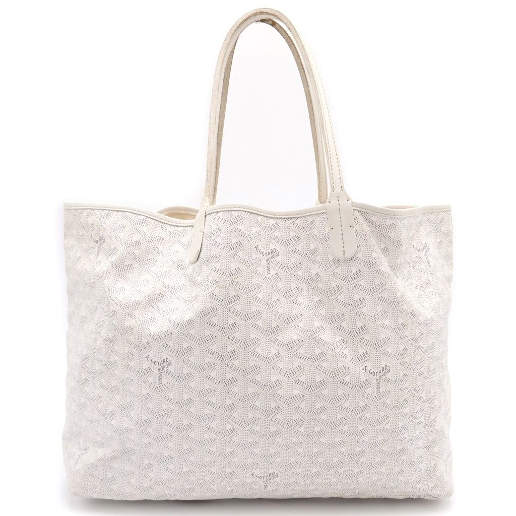 GOYARD (ゴヤール) サンルイ PM トートバッグ ハンドバッグ ホワイト レザー×PVC