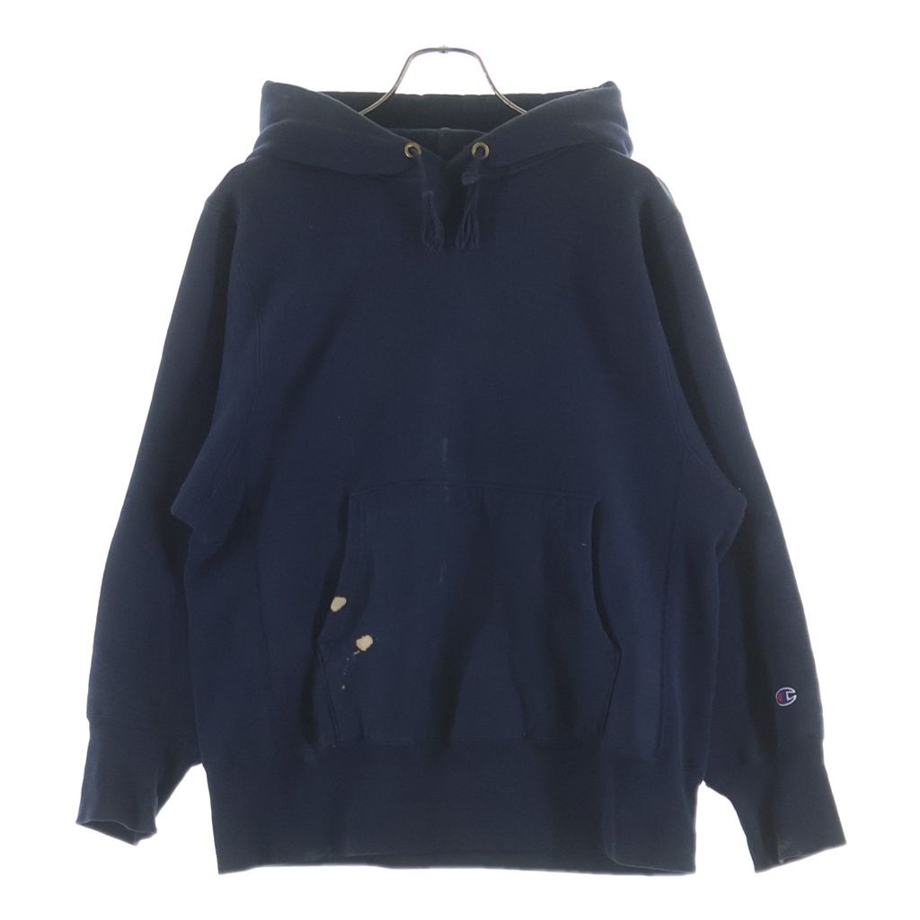 CHAMPION (チャンピオン) 90s REVERSE WEAVE 胸目無 リバースウィーブ プルオーバーパーカー ネイビー