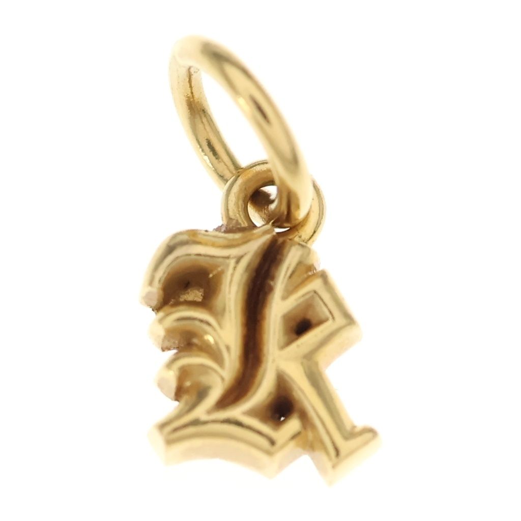 CHROME HEARTS (クロムハーツ) 22K STACK ALPHABET アルファベットスタックチャーム イニシャルK ネックレストップ ゴールド