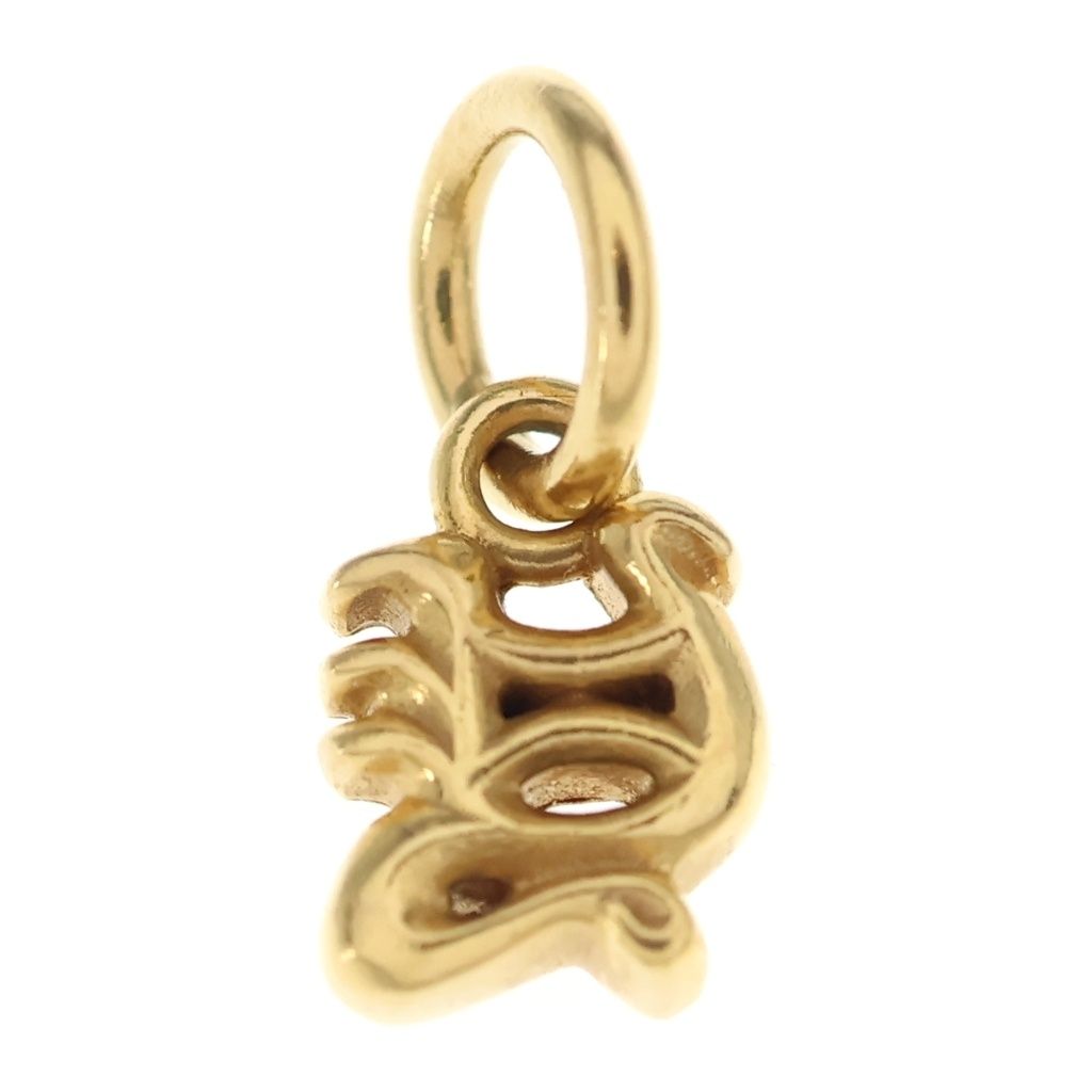 CHROME HEARTS (クロムハーツ) 22K STACK ALPHABET アルファベットスタックチャーム イニシャルY ネックレストップ ゴールド