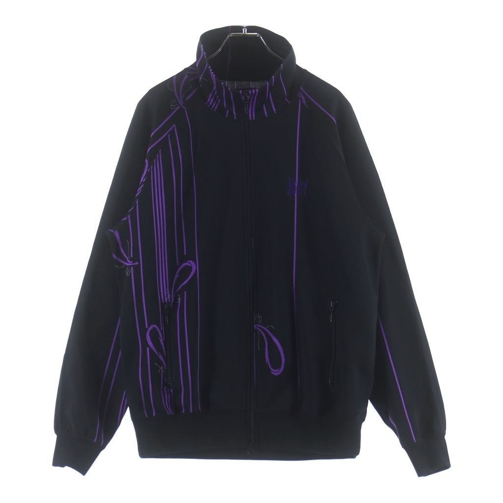 Needles (ニードルス) Track Jacket 総柄トラックジャケット ジャージ ブラック/パープル SX402