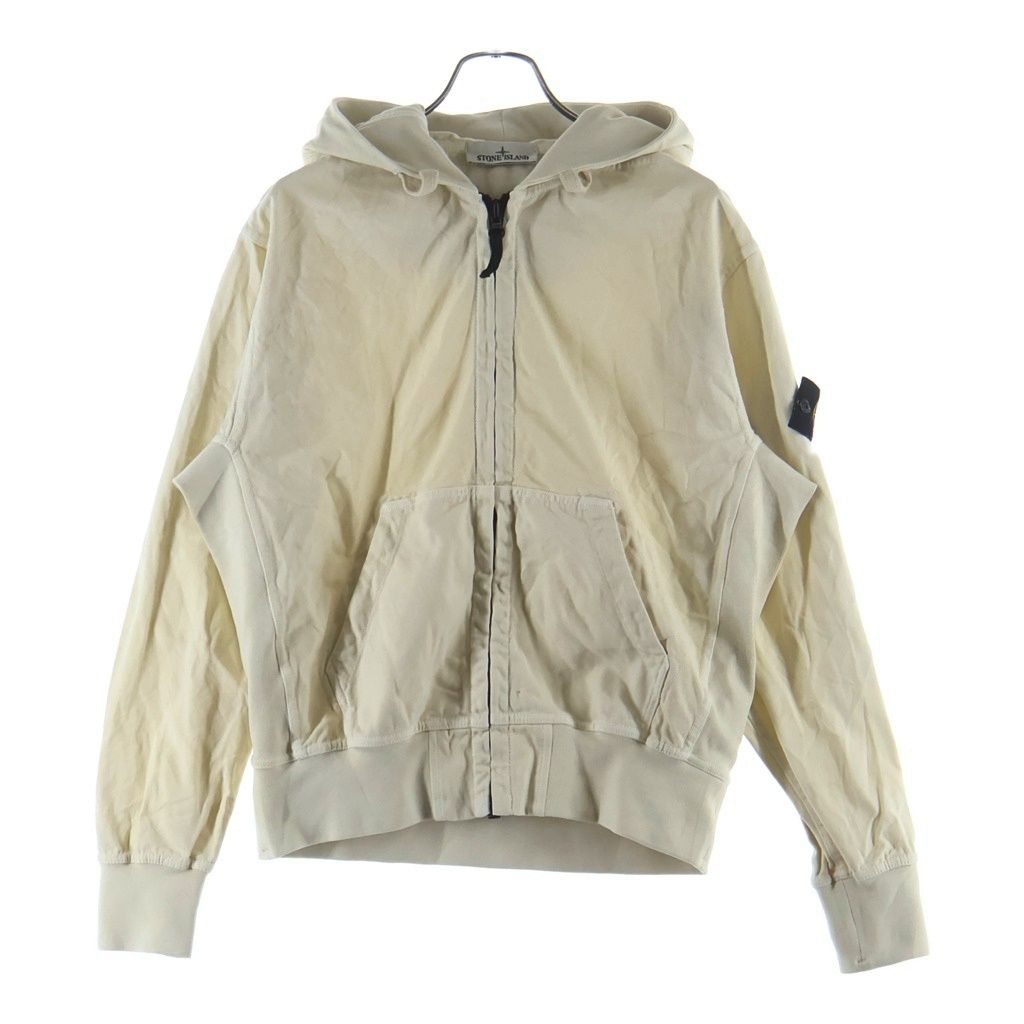 STONE ISLAND (ストーンアイランド) Organic Cotton Fleece ジップアップフーディー パーカー アイボリー K2S156100017S0184