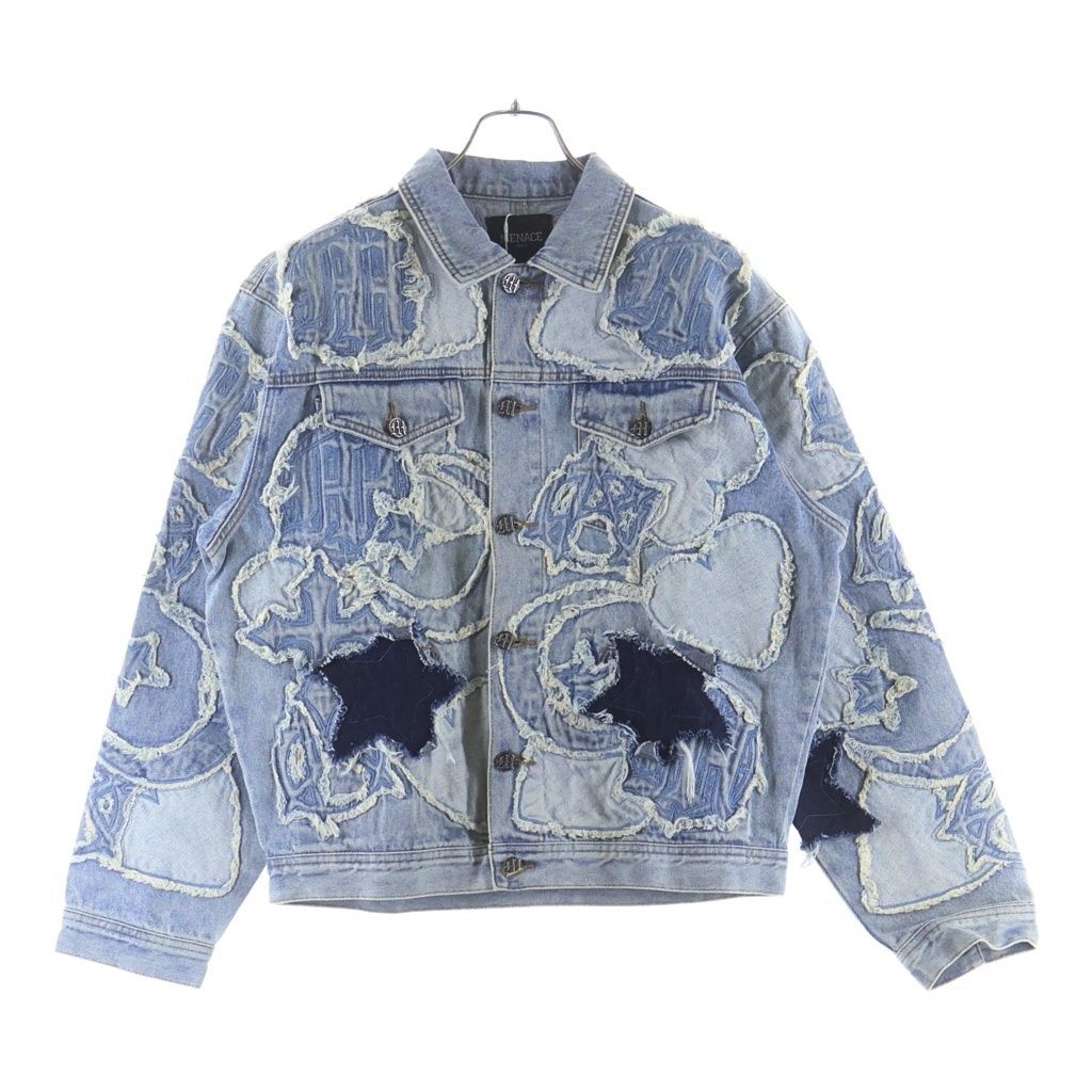 NO BRAND (ノーブランド) MENACE メナス DENIM PATCH WORK JACKET パッチワークデニムジャケット インディゴ