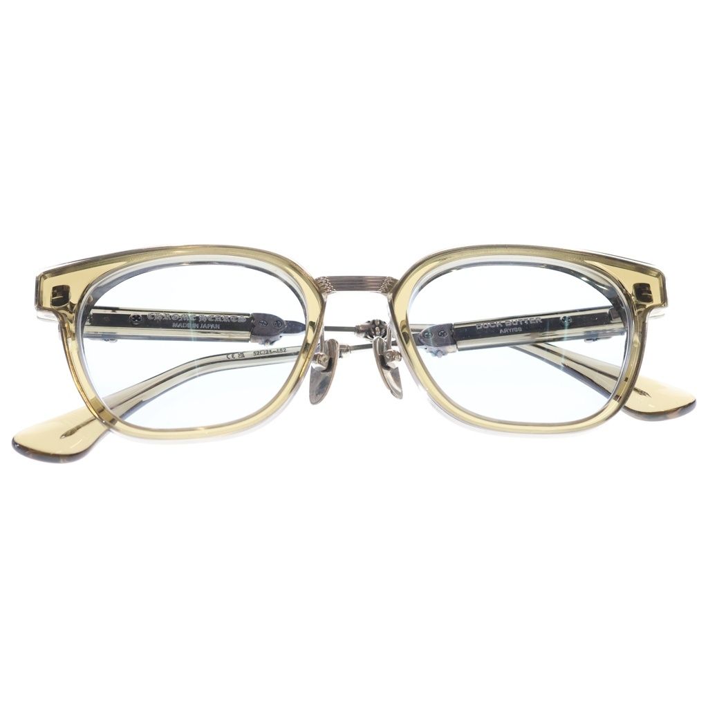 CHROME HEARTS (クロムハーツ) DUCK BUTTER ダガーウェリントン サングラス アイウェア オリーブ/シルバー 52□21-152