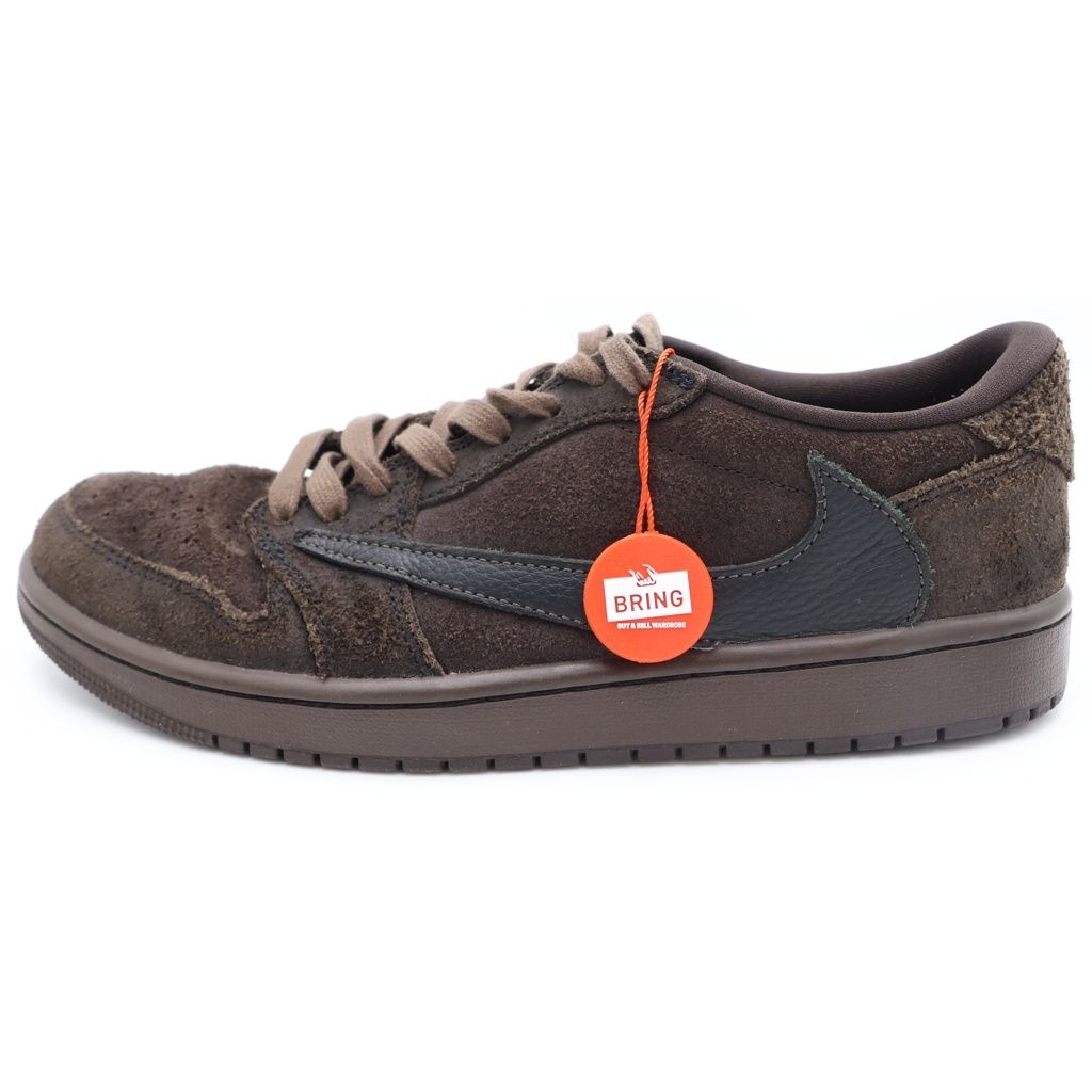 NIKE (ナイキ) ×TRAVIS SCOTT AIR JORDAN 1 LOW OG SP VELVET BROWN トラヴィススコット エアジョーダン 1 ベルベット ローカットスニーカー US9.5/27.5cm DM7866-202