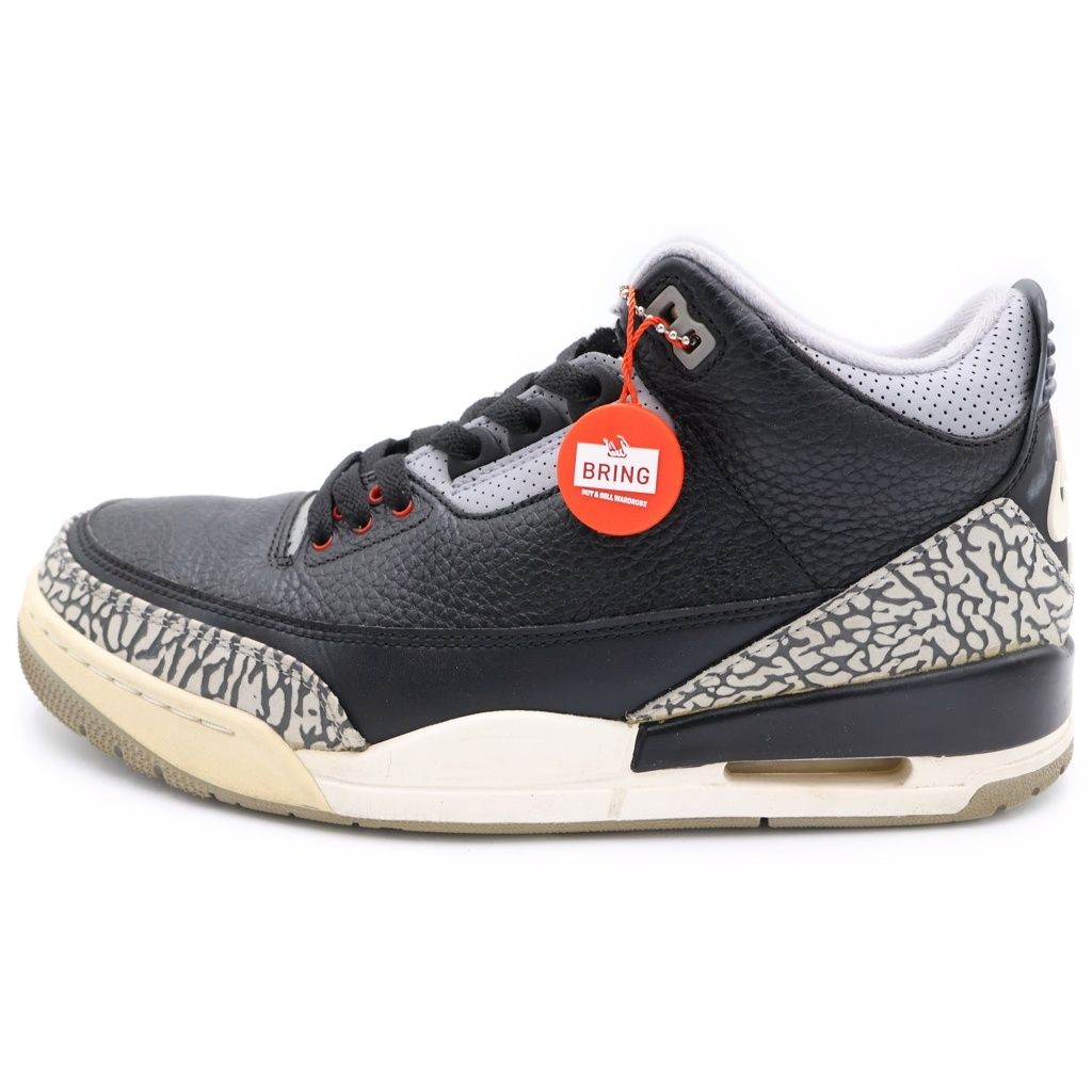 NIKE (ナイキ) AIR JORDAN 3 RETRO OG BLACK CEMENT 854262-001 エアジョーダン 3 レトロ ブラックセメント ハイカットスニーカー ブラック US9.5/27.5cm