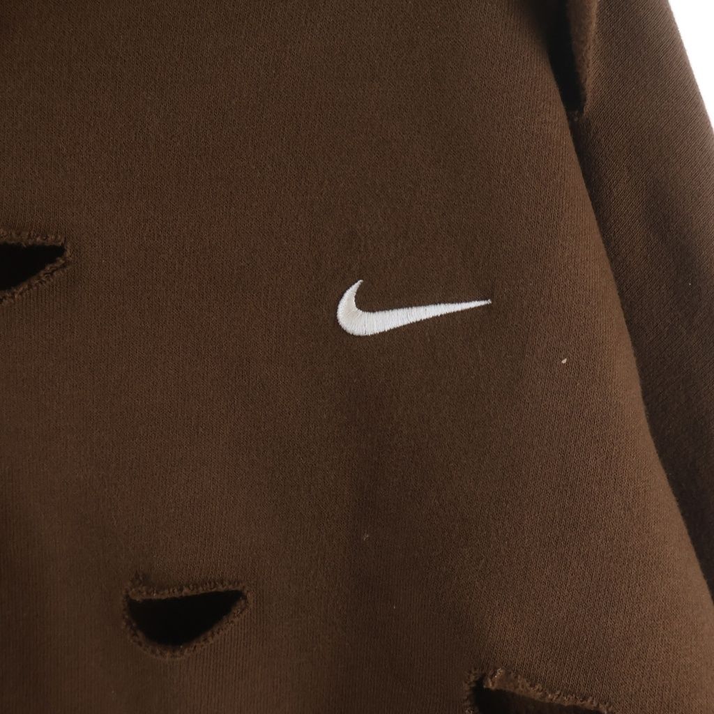 NIKE ナイキ ×JACQUEMUS SWOOSH HOODIE ジャックムス スウッシュ プルオーバースウェットパーカー ブラウン FJ3482-259 NIKE (ナイキ) ×JACQUEMUS SWOOSH HOODIE ジャックムス スウッシュ