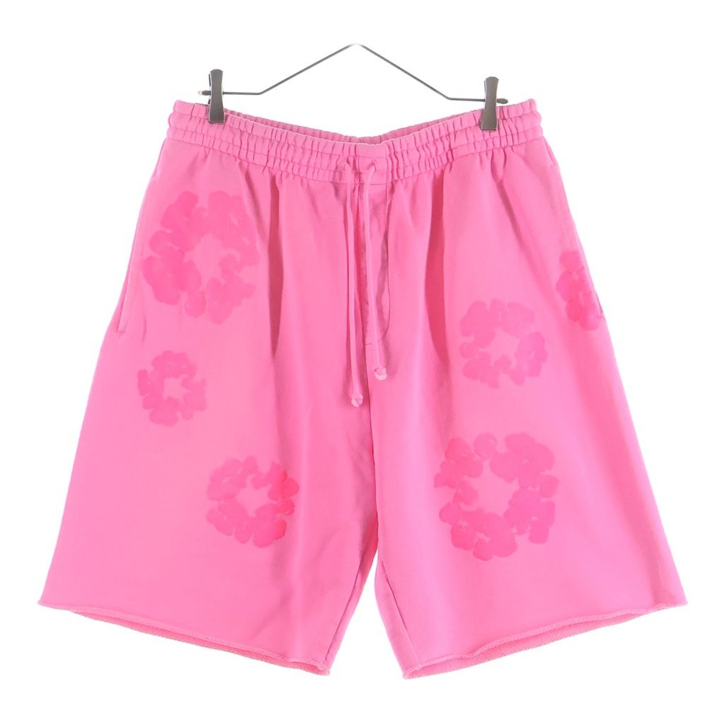 DENIM TEARS (デニムティアーズ) 25SS MONO COTTON WREATH SWEAT SHORTS スウェット ショートパンツ ピンク SS25BRS061