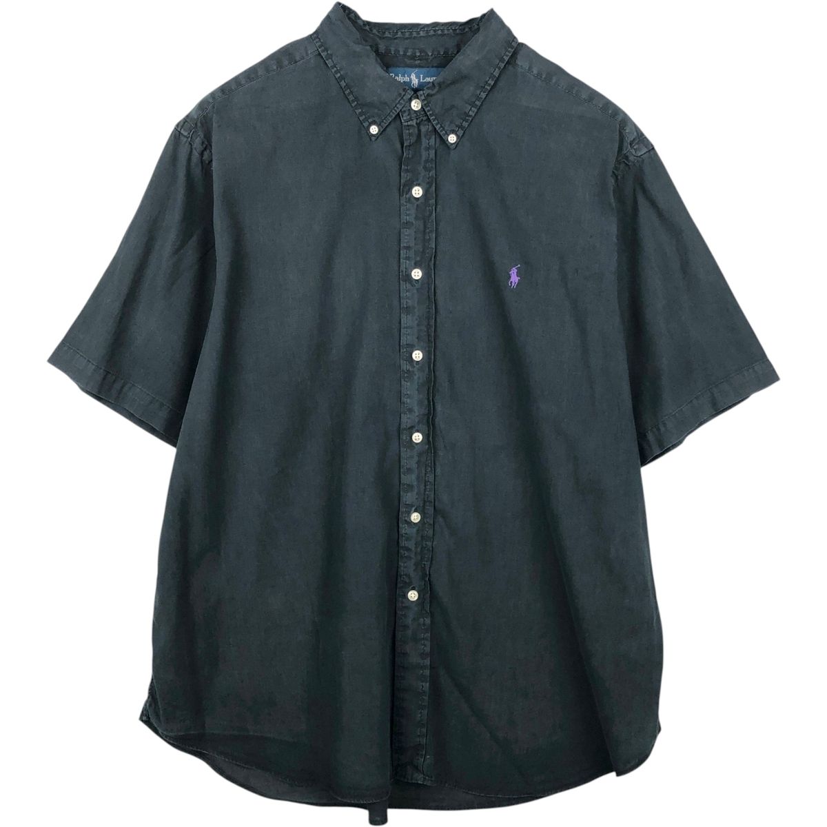 古着 ラルフローレン Ralph Lauren CLASSIC FIT クラシックフィット 半袖 リネンシャツ×コットン メンズXXL相当/eaa640995