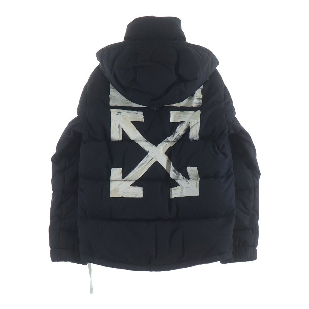 OFF-WHITE (オフホワイト) 17AW DIAG BRUSHED DOWN JKT OMED005F17576004 ダイアゴナル ブラッシュ ダウンジャケット ブラック