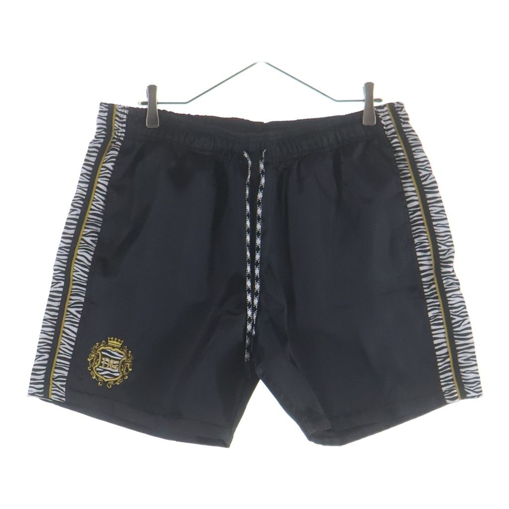 DENIM TEARS (デニムティアーズ) One Stripe Short Pants サイドロゴ ハーフパンツ SS24WR002 ブラック