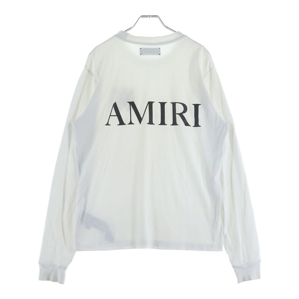 AMIRI (アミリ) ロゴプリント ロングスリーブ 長袖Tシャツ ホワイト AMJYTE1276