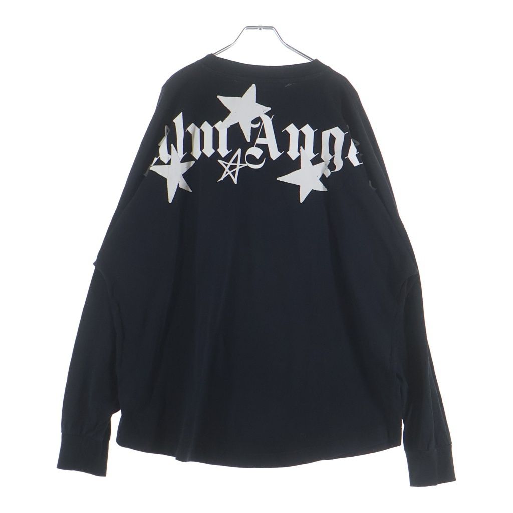 Palm Angels (パームエンジェルス) 21AW シューティングスター 長袖Tシャツ カットソー ブラック PMAB001F21JER002