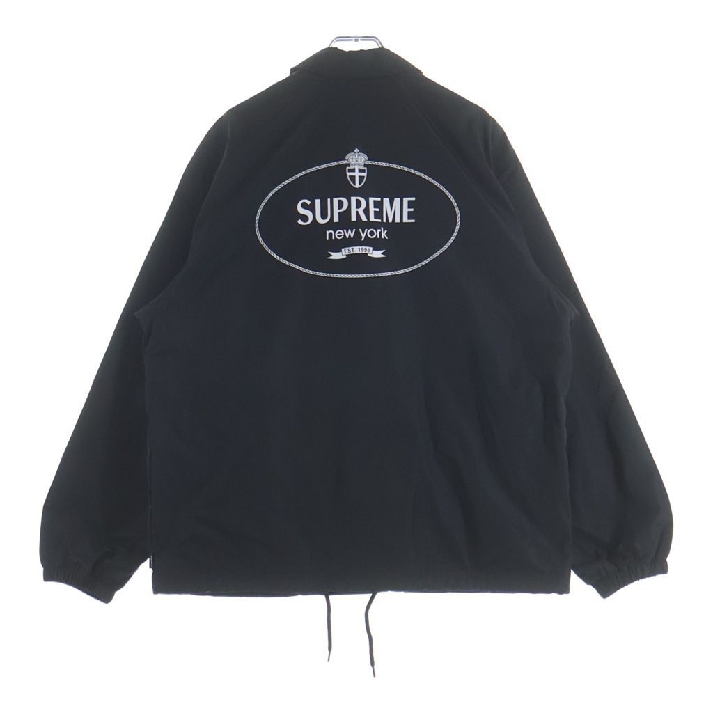 SUPREME (シュプリーム) 24AW Crest Coaches Jacket クレスト ロゴエンブロイダリー コーチジャケット ブラック