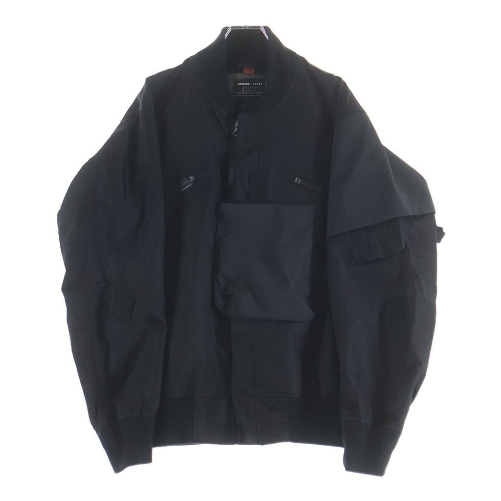 Sacai (サカイ) × ACRONYM 22SS MA-1 ドッキング ボンバージャケット ブラック 22-02762M