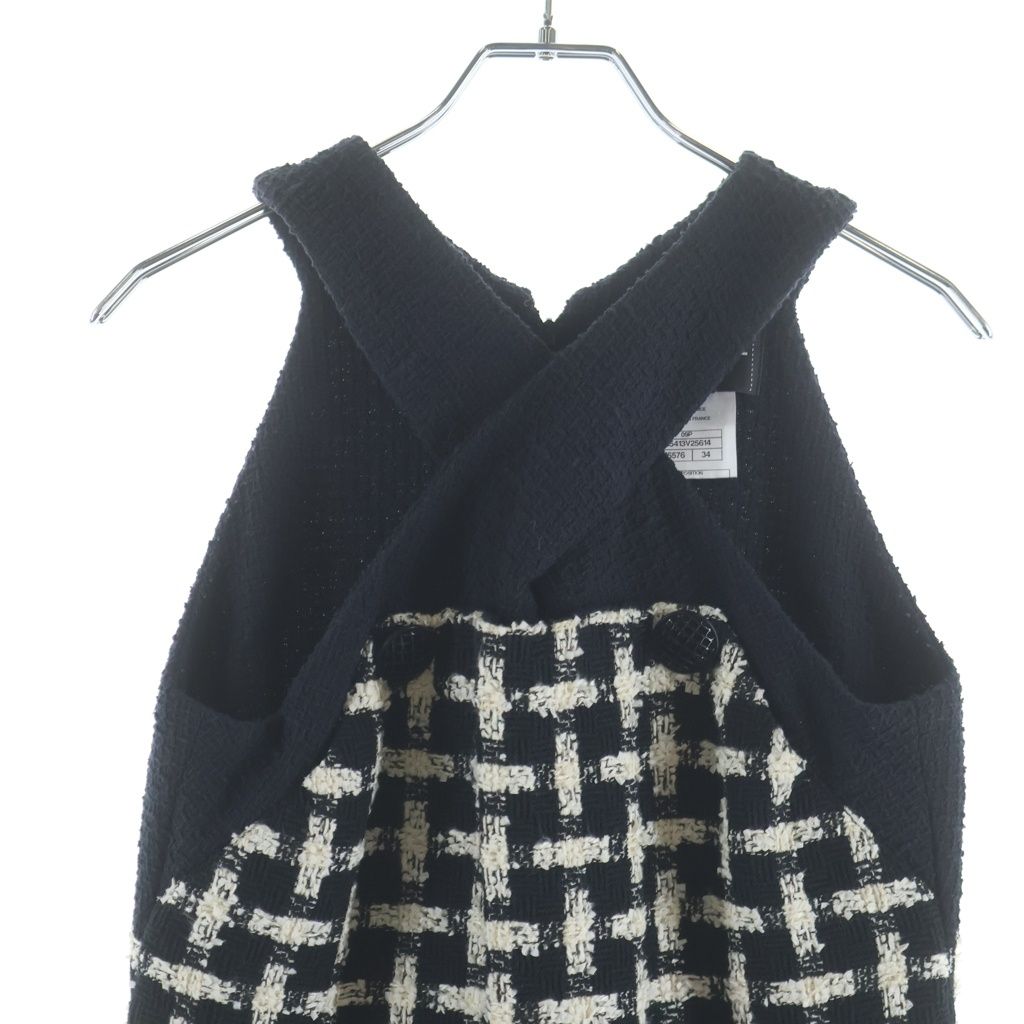 CHANEL (シャネル) 09P ツイード チェック総柄 ノースリーブ