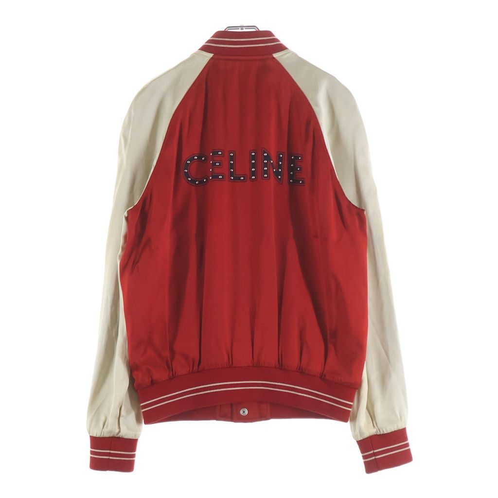 CELINE (セリーヌ) 21SS THE DANCING KID TEDDY JACKET 2V87C851C スタッズ装飾レクタングルテディブルゾン ジャケット レッド
