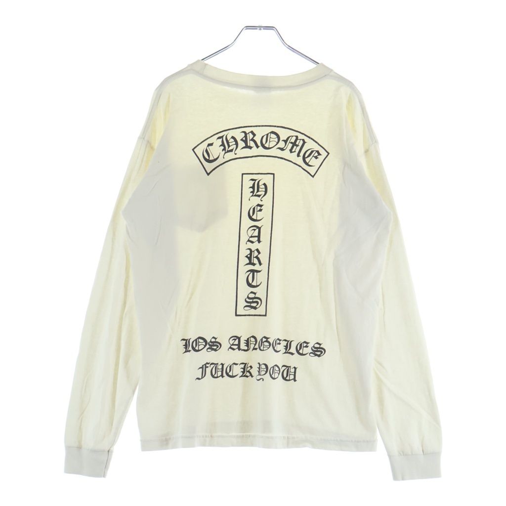CHROME HEARTS (クロムハーツ) OLD CH L/S T-SHIRT オールド バックTバープリント 長袖Tシャツ ロンT ホワイト